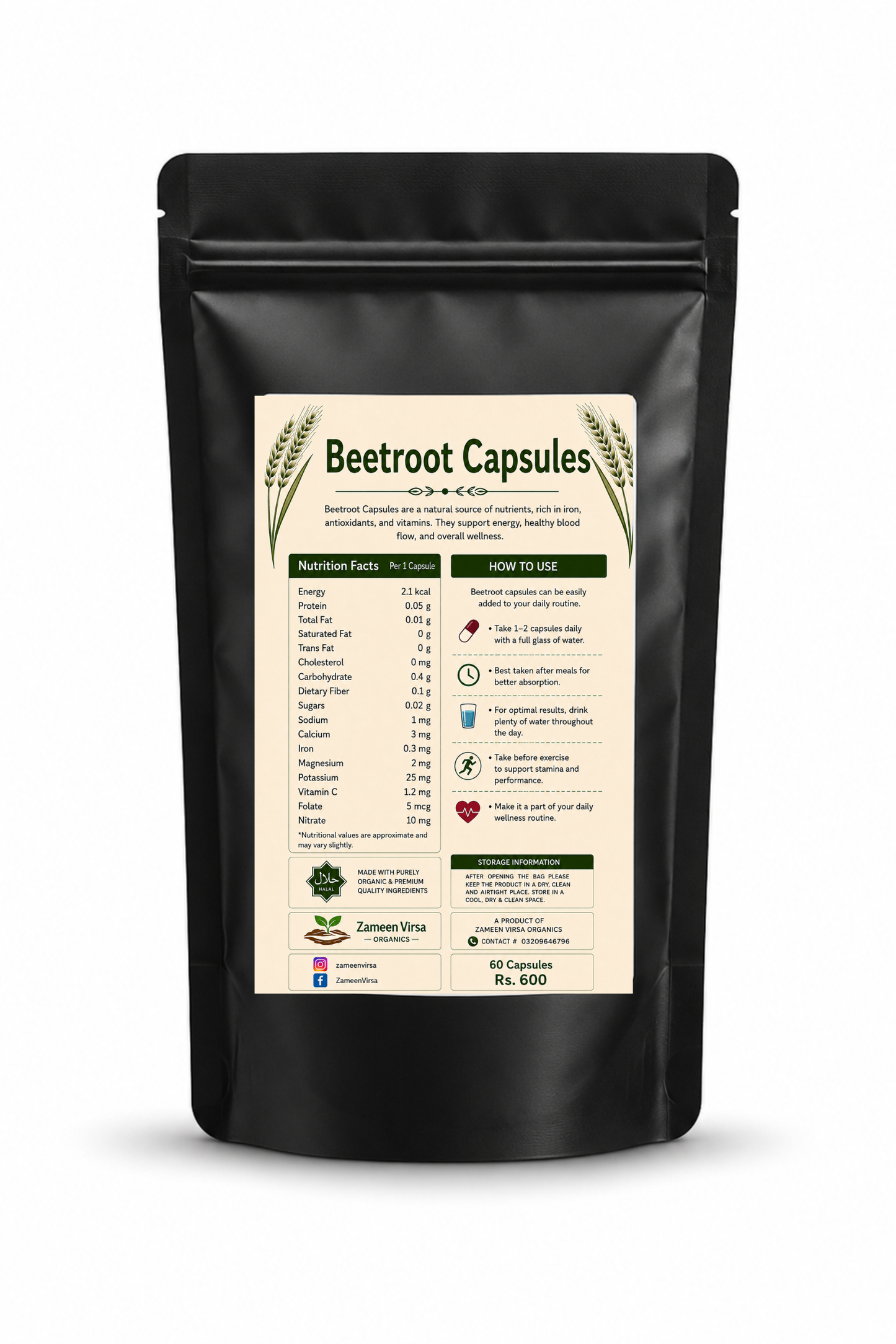 Beetroot Capsules (60 Capsules)